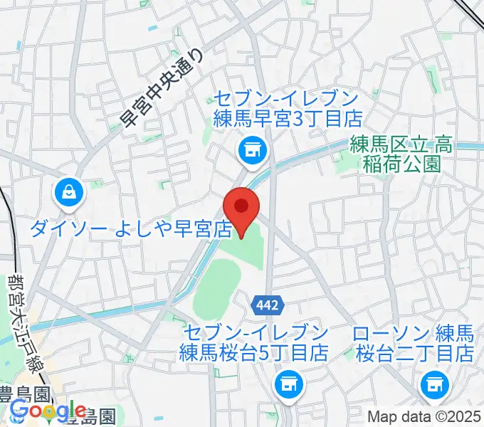 練馬総合運動場少年野球場の地図