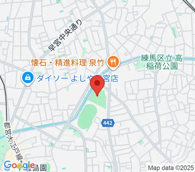 練馬総合運動場少年野球場の地図
