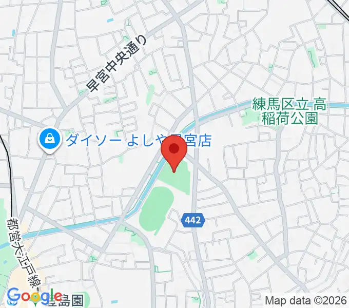 練馬総合運動場少年野球場の地図