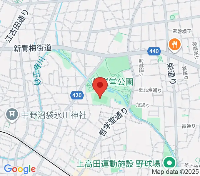 妙正寺川公園運動広場の地図