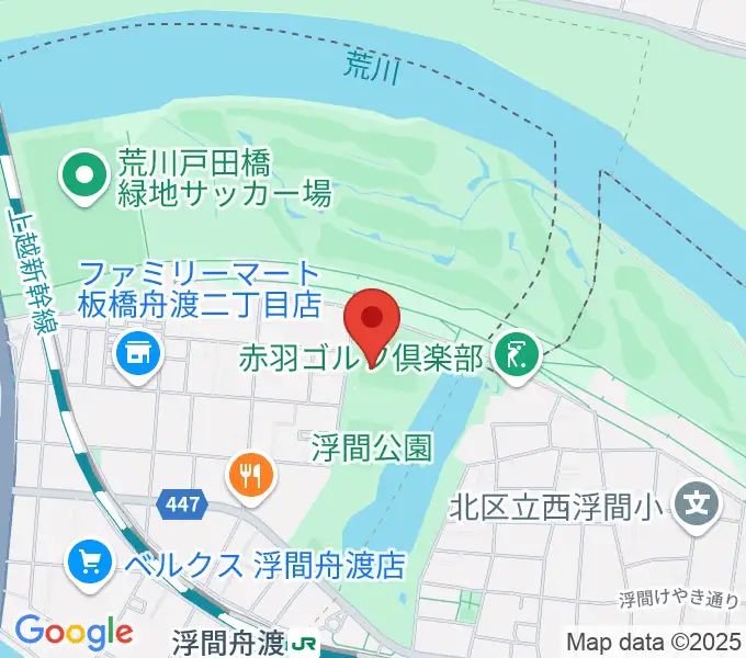 浮間公園野球場の地図