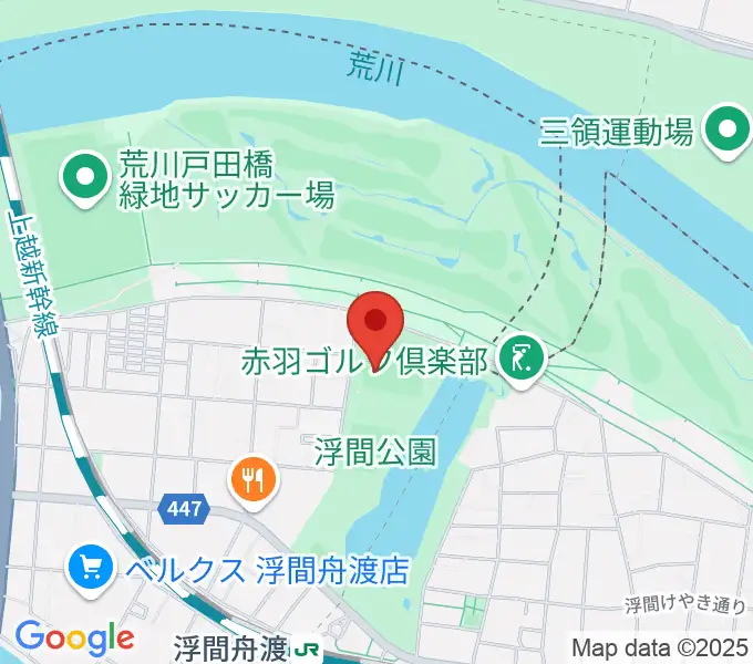 浮間公園野球場の地図