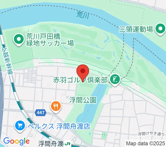 浮間公園野球場の地図