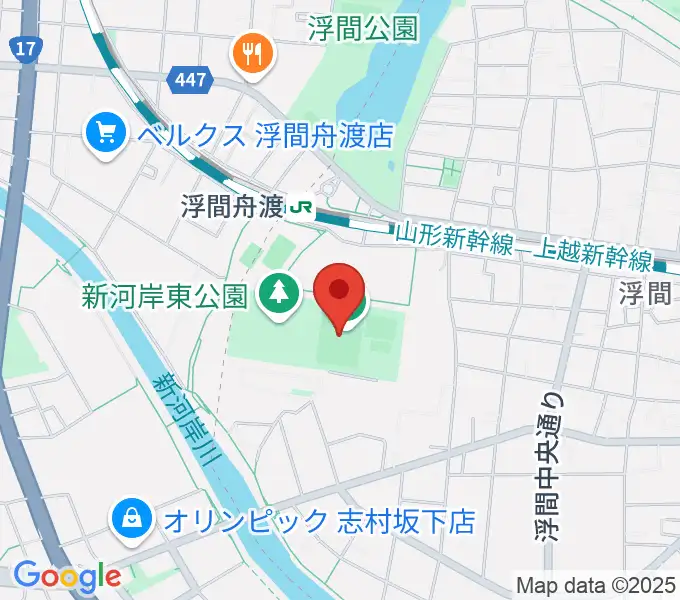 浮間子どもスポーツ広場野球場の地図