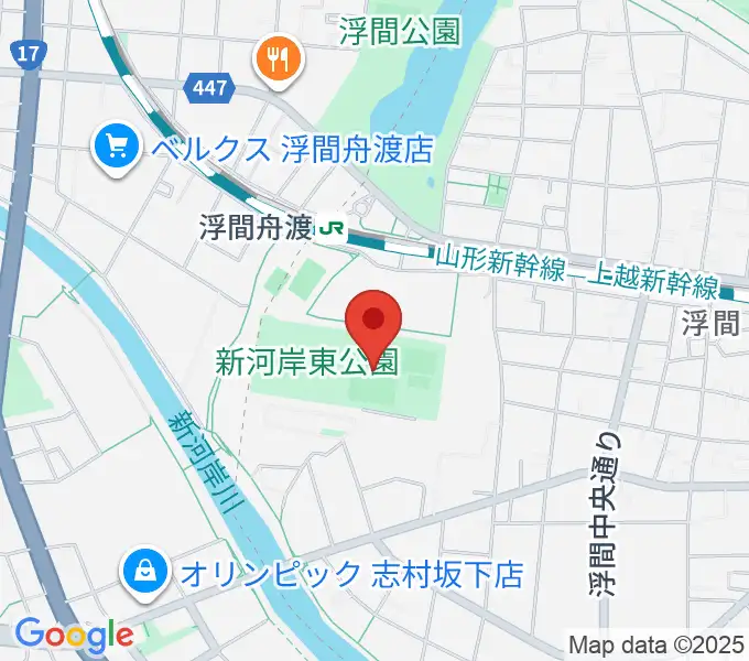 浮間子どもスポーツ広場野球場の地図