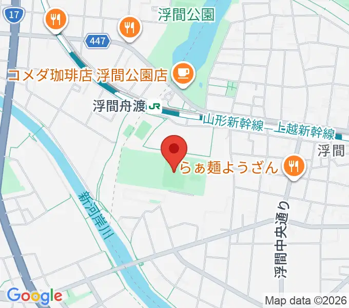 浮間子どもスポーツ広場野球場の地図