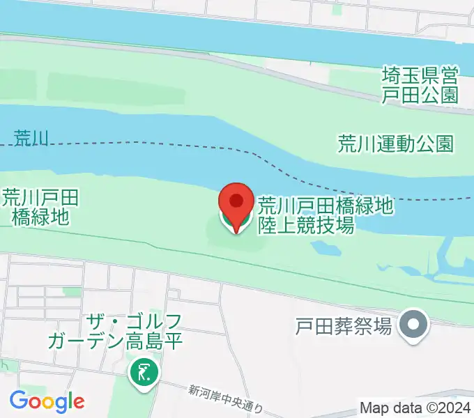 荒川戸田橋陸上競技場の地図