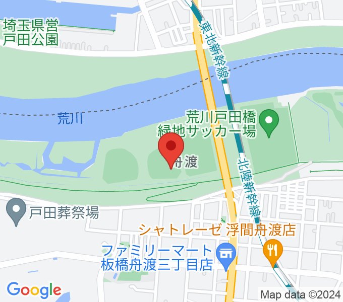 荒川戸田橋野球場の場所