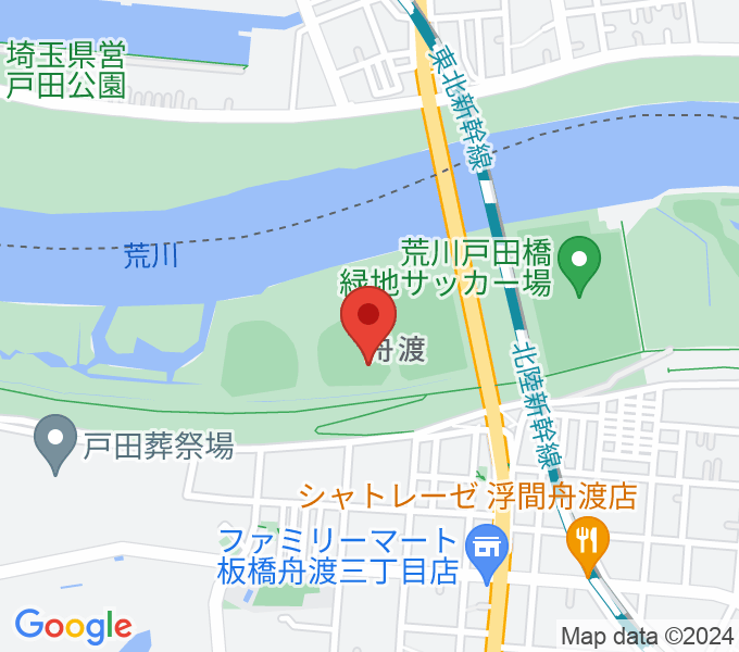 荒川戸田橋野球場の場所