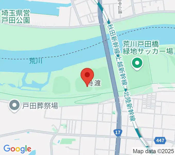 荒川戸田橋野球場の地図
