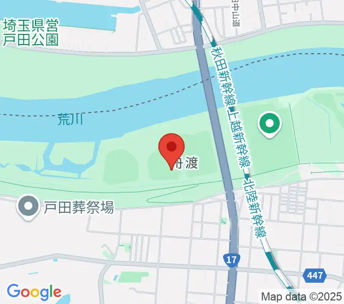 荒川戸田橋野球場の地図