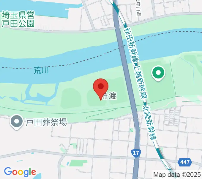 荒川戸田橋野球場の地図