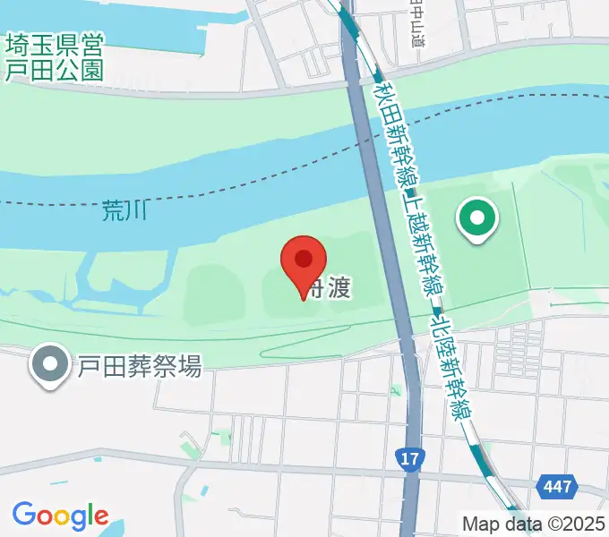 荒川戸田橋野球場の地図