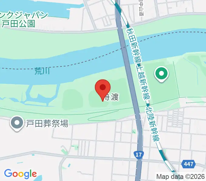 荒川戸田橋野球場の地図