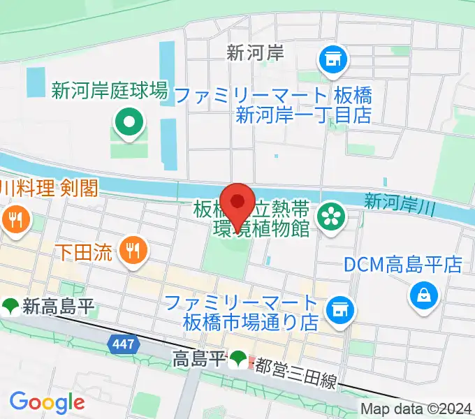 徳丸ヶ原野球場の地図