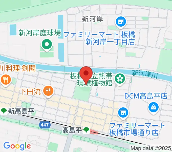 徳丸ヶ原野球場の地図