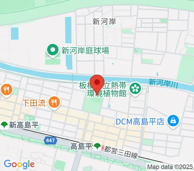 徳丸ヶ原野球場の地図
