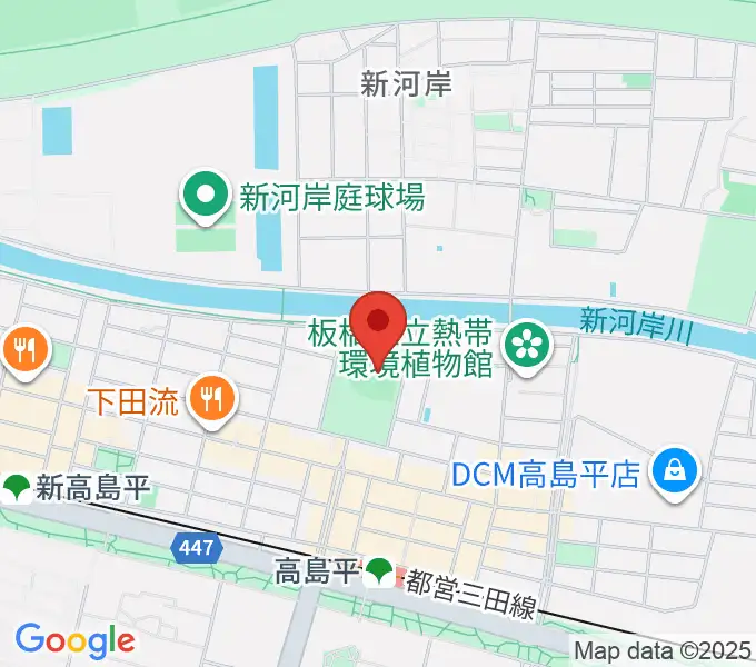 徳丸ヶ原野球場の地図