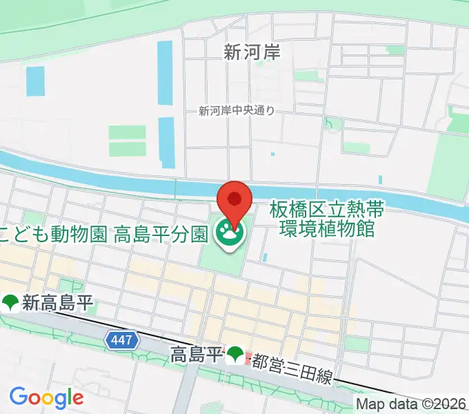 徳丸ヶ原野球場の地図