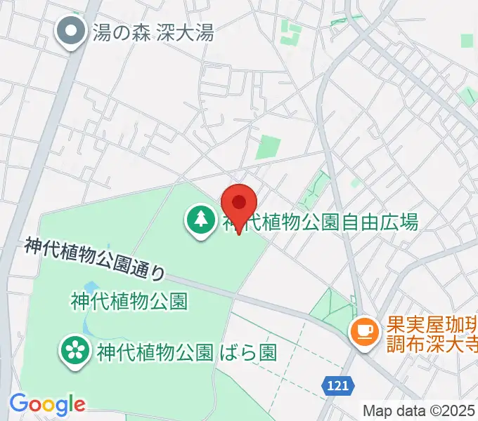 調布市総合体育館の地図