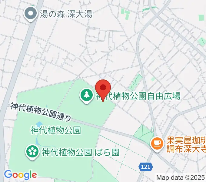 調布市総合体育館の地図