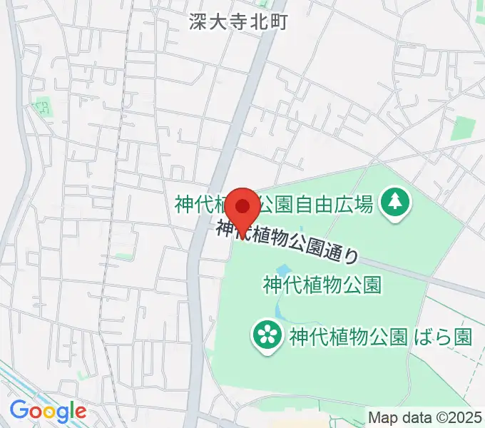 神代植物公園の地図