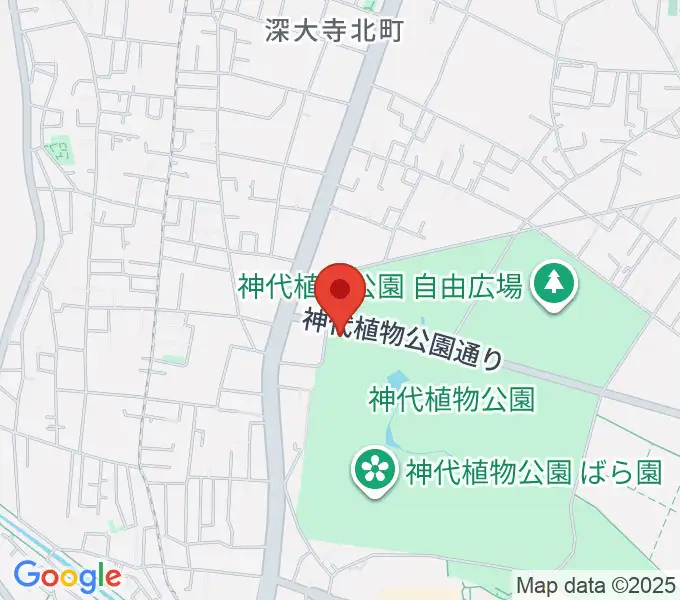 神代植物公園の地図