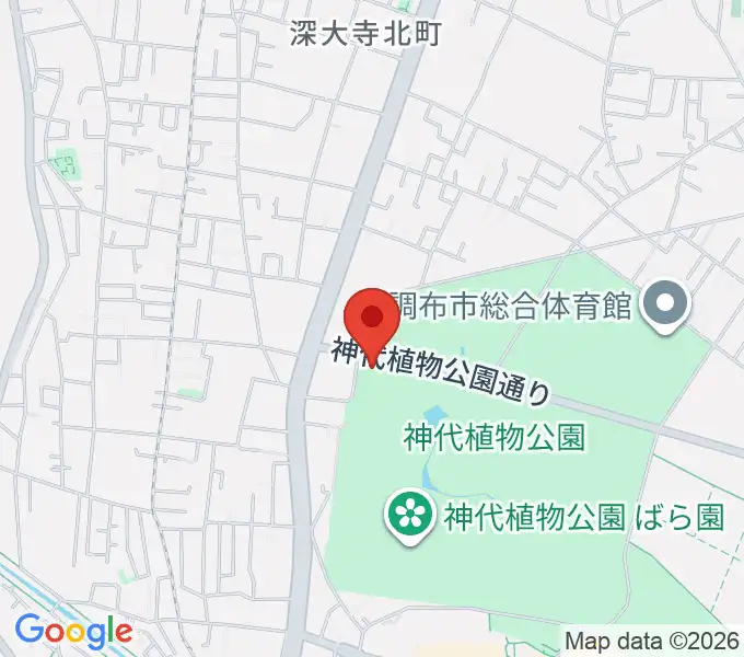 神代植物公園の地図