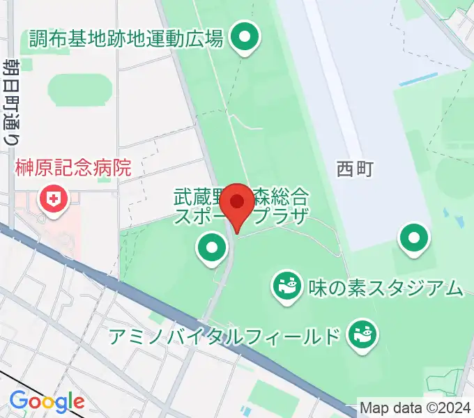 ミズノフットサルプラザ調布の地図