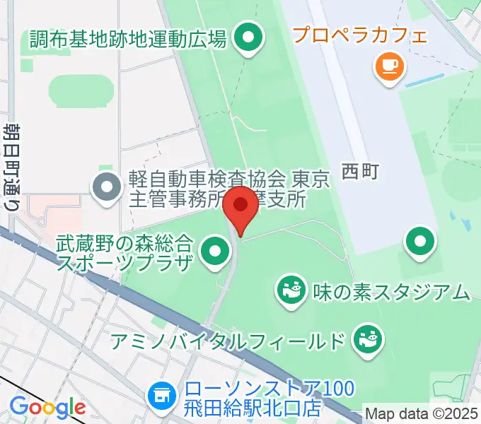 ミズノフットサルプラザ調布の地図