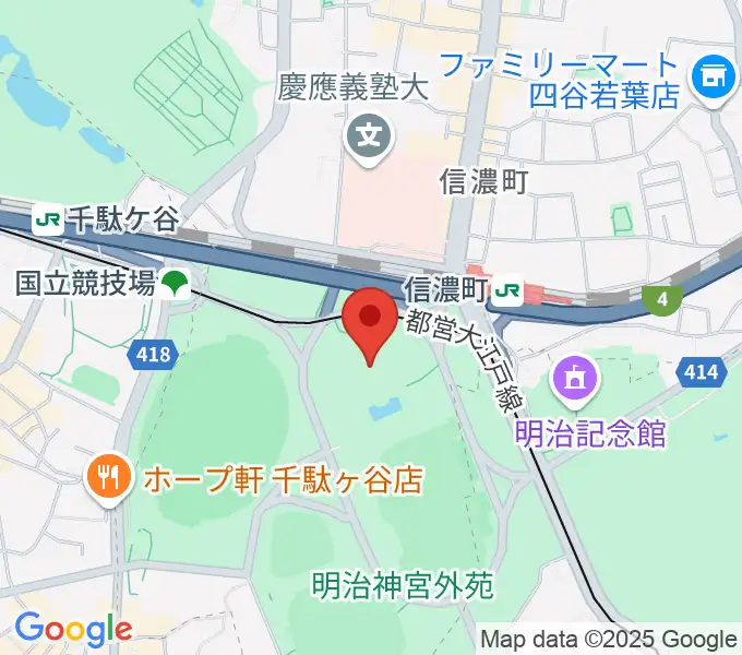 聖徳記念絵画館の地図