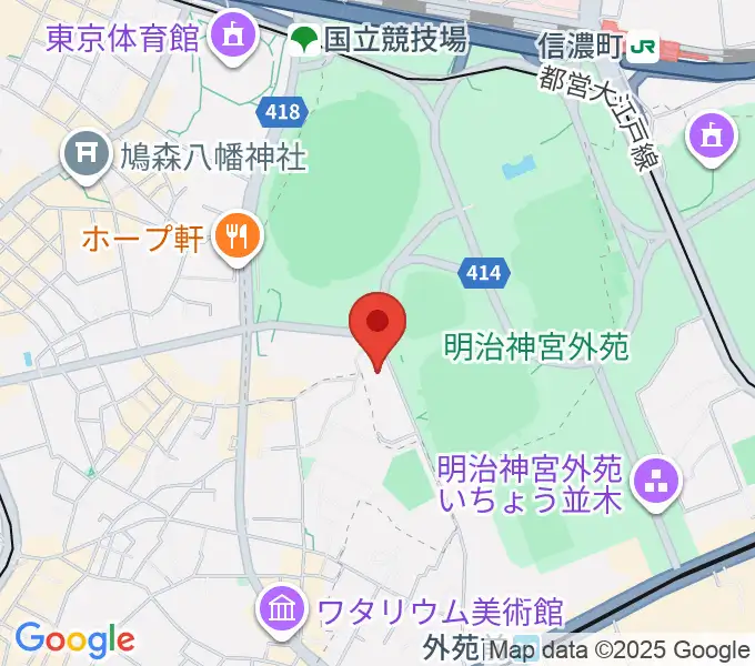 日本オリンピックミュージアムの地図