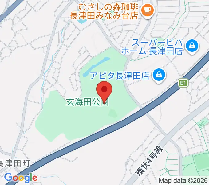 玄海田公園運動広場の地図