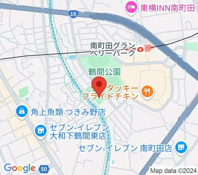 鶴間公園グラウンドの地図