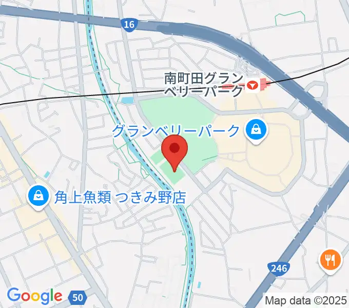 鶴間公園グラウンドの地図