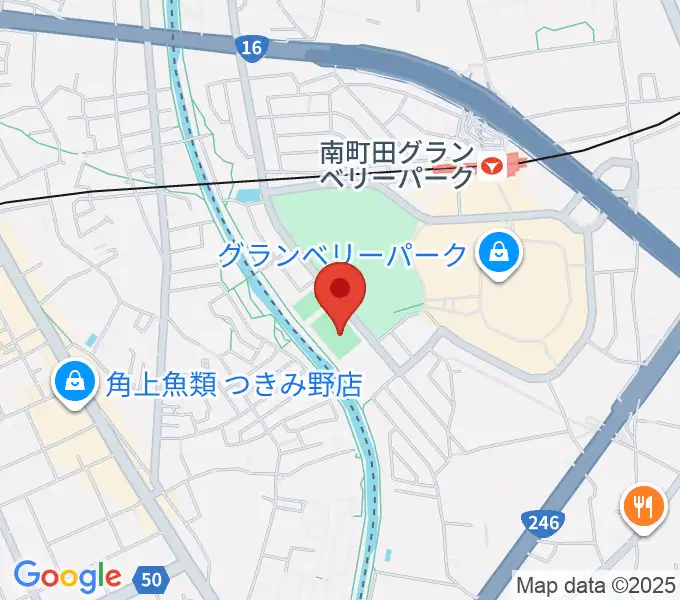 鶴間公園グラウンドの地図