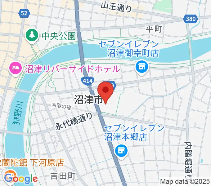 香陵アリーナ 沼津市総合体育館の地図