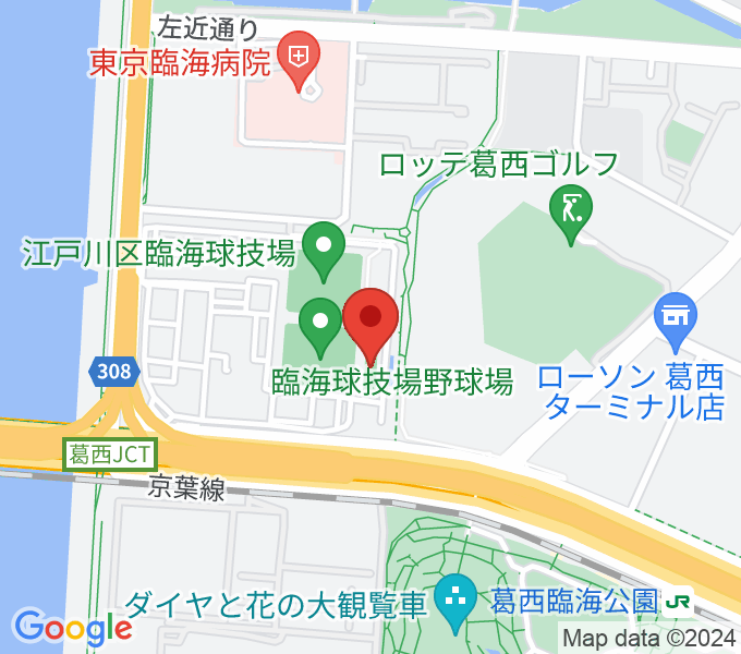 江戸川区臨海球技場フットサルコートの場所
