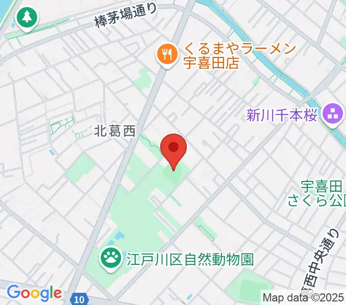 宇喜田公園少年野球広場の地図