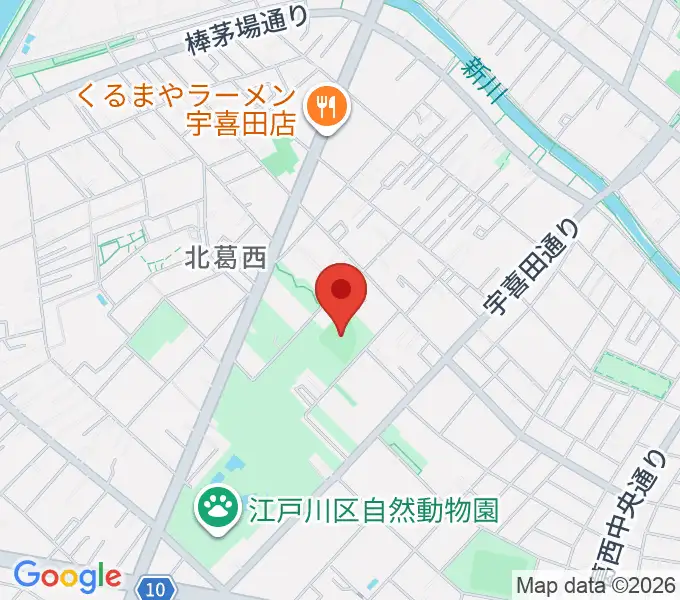 宇喜田公園少年野球広場の地図