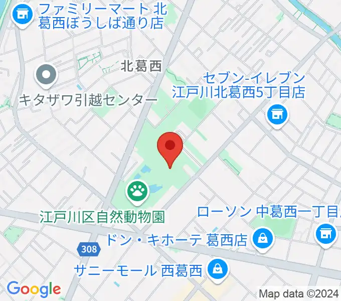 宇喜田公園スポーツ広場の地図