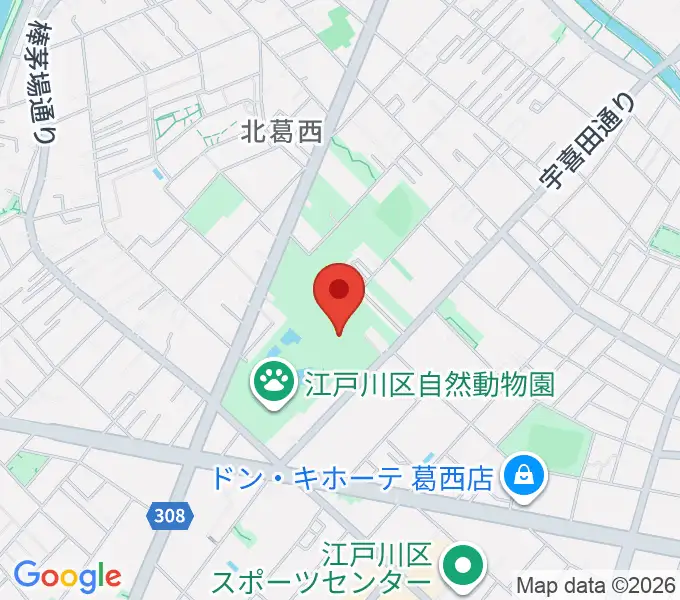 宇喜田公園スポーツ広場の地図