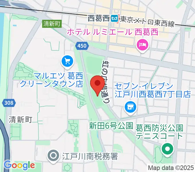 西葛西少年野球広場の地図