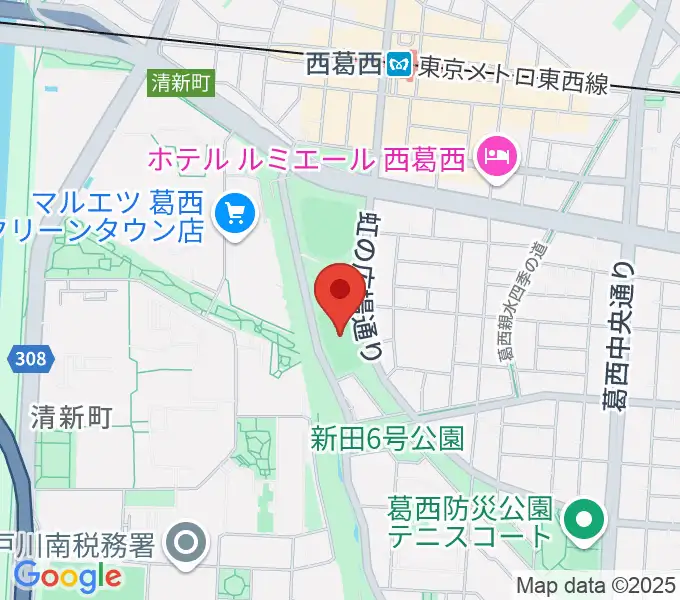 西葛西少年野球広場の地図
