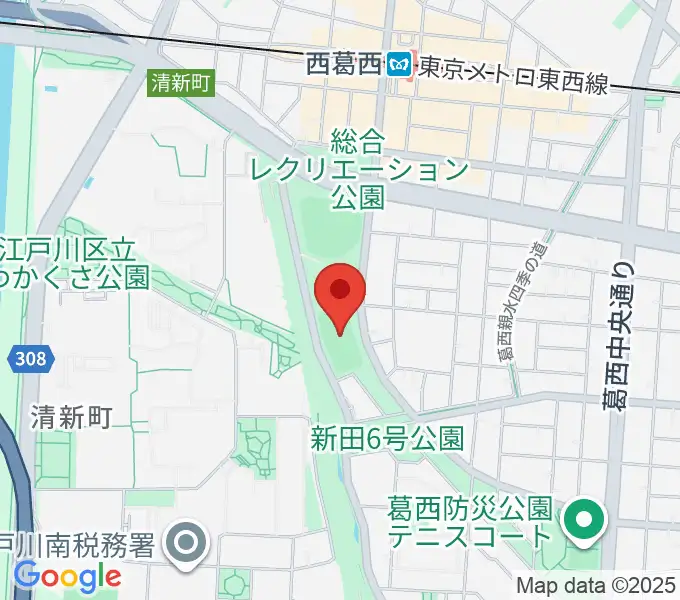 西葛西少年野球広場の地図