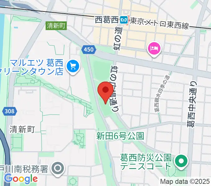 西葛西少年野球広場の地図