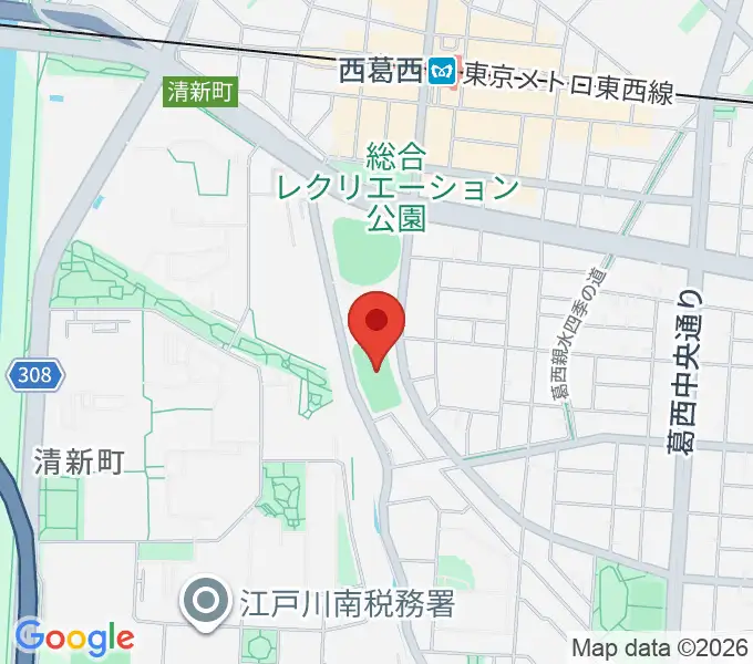 西葛西少年野球広場の地図