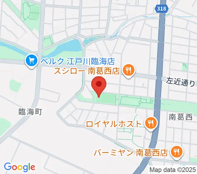 南葛西少年野球広場の地図