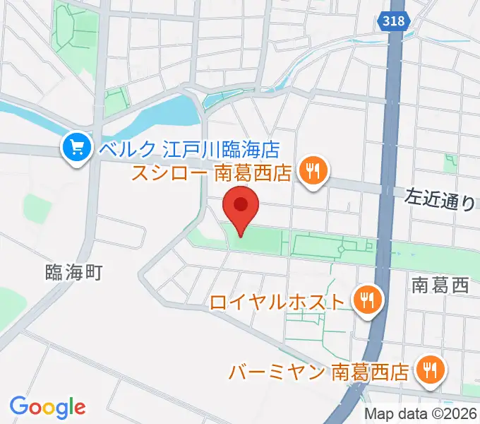 南葛西少年野球広場の地図