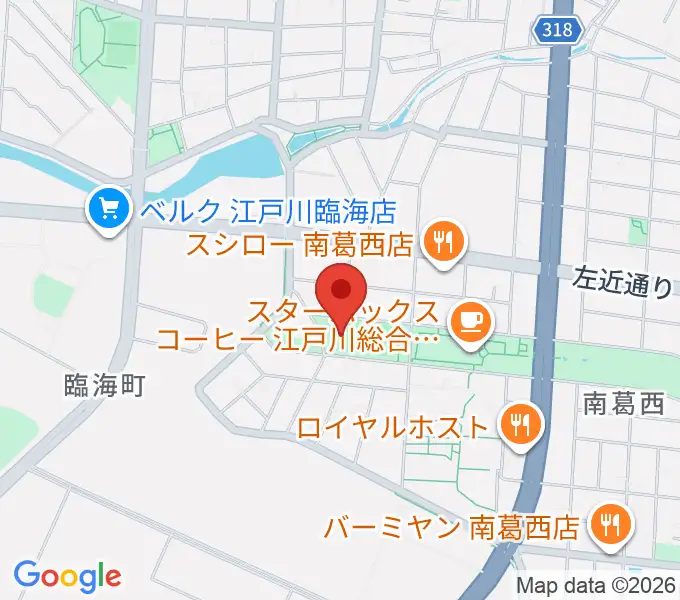 南葛西少年野球広場の地図